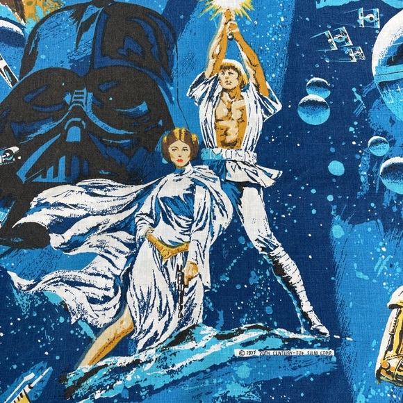 Star Wars 1977 Bibb twin flat sheet - Picture 3 of 5